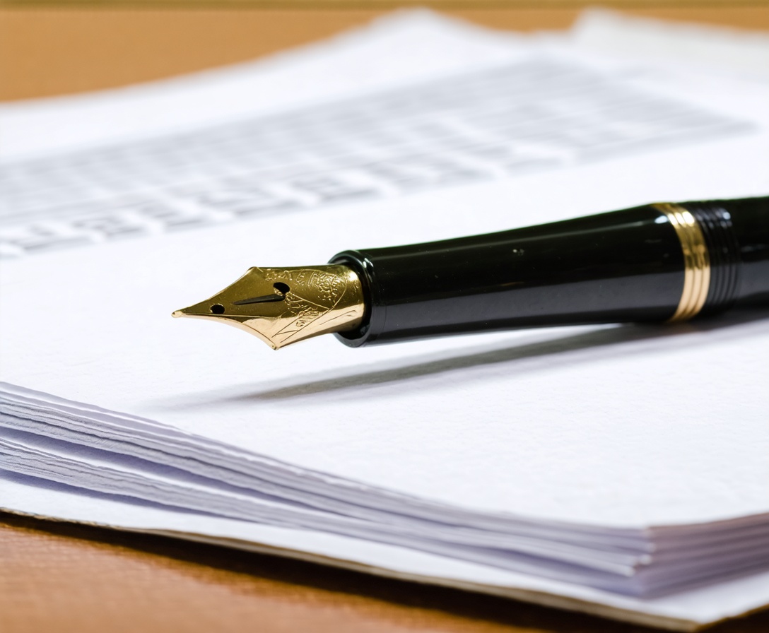 Detailný pohľad na dokument s obchodnými podmienkami